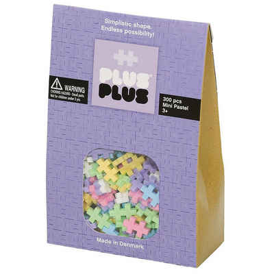 PLUS-PLUS Konstruktions-Spielset Kreativ Bausteine, 300 Teile, pastell