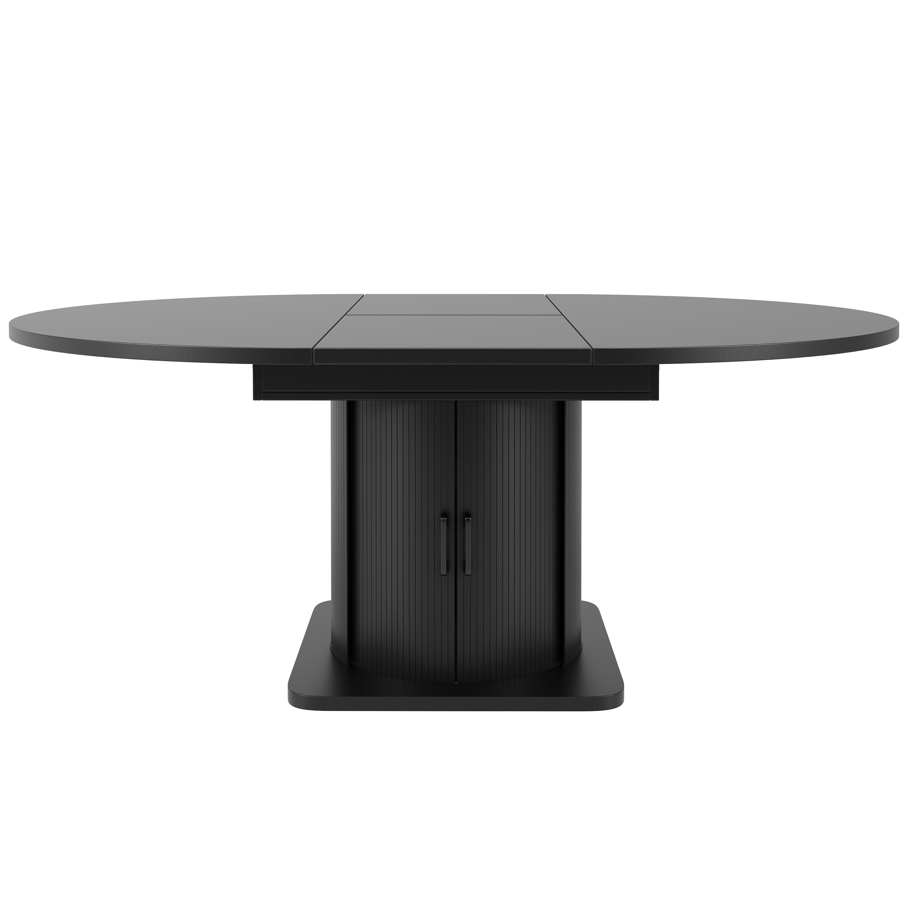 Flieks Esstisch runder/ovaler Küchentisch mit ausziehbarer Tischplatten (L118-158/T118/H76 cm, 1-St., 1 Tisch), erweiterbarer Esszimmertisch mit Schiebetüren, S – Bild 5 von 5