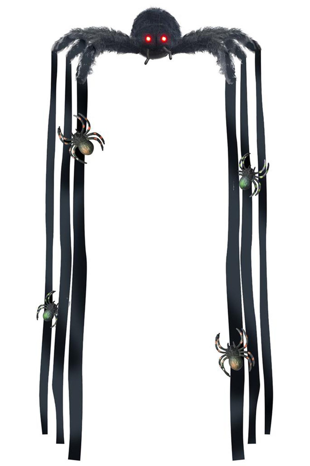 Funny Fashion Dekoobjekt XL Spinne Animiert - 90 cm, Schwarz