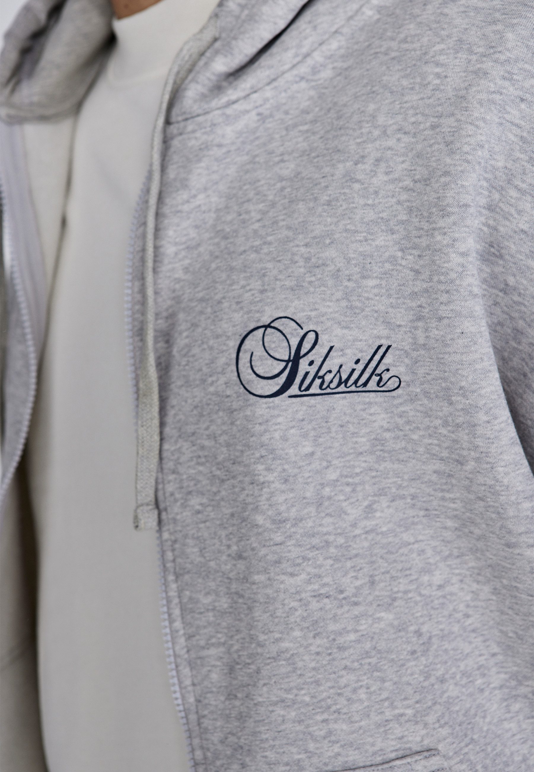 Siksilk Hoodie SikSilk Herren-Essentials-Hoodie mit durchgehendem Reißversc günstig online kaufen