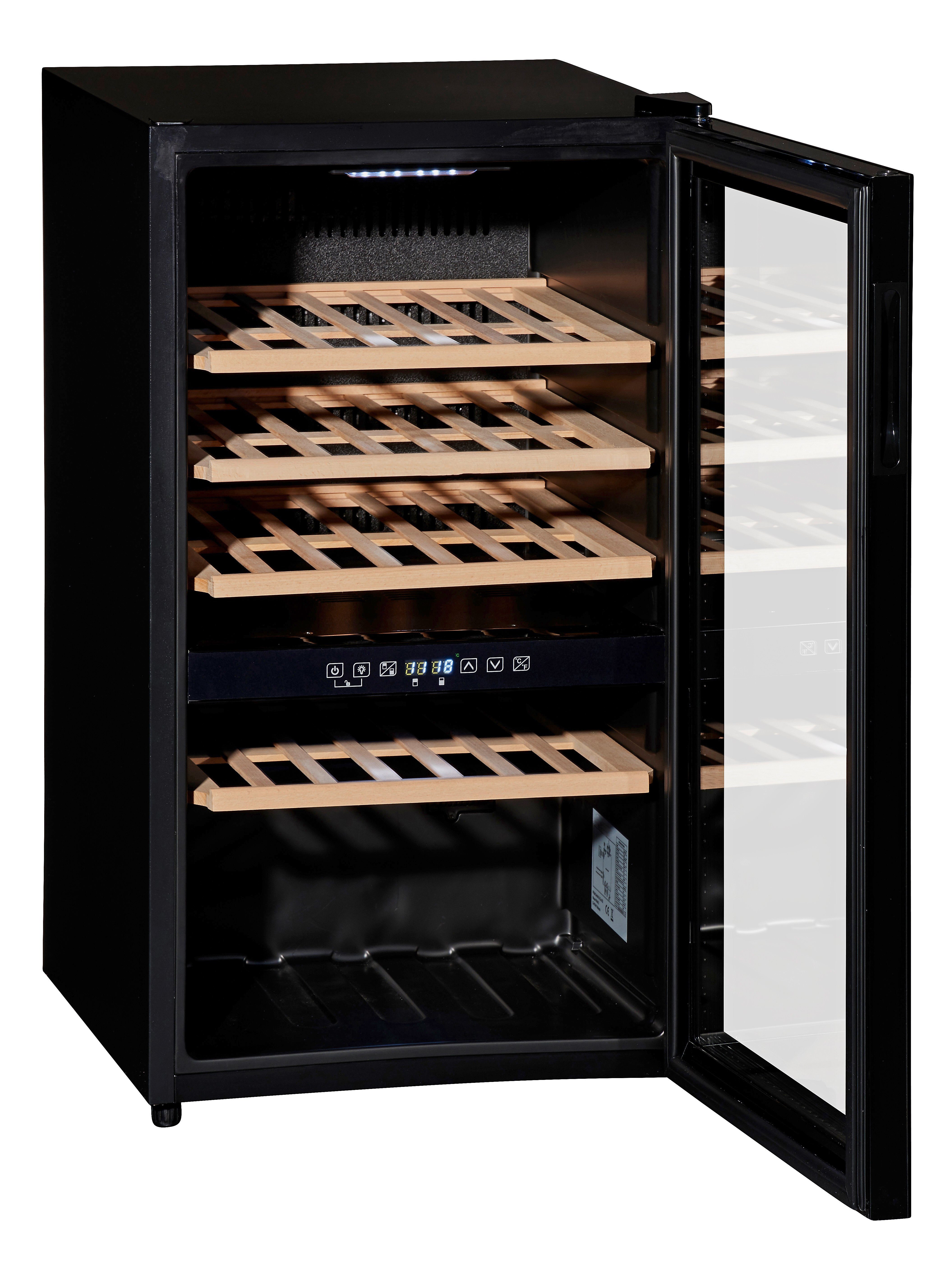 Wolkenstein Weintemperierschrank Weintemperierschrank 2 Temperaturzonen 5°C-22°C 49 Flaschen, für 49 Standardflaschen á 0,75l