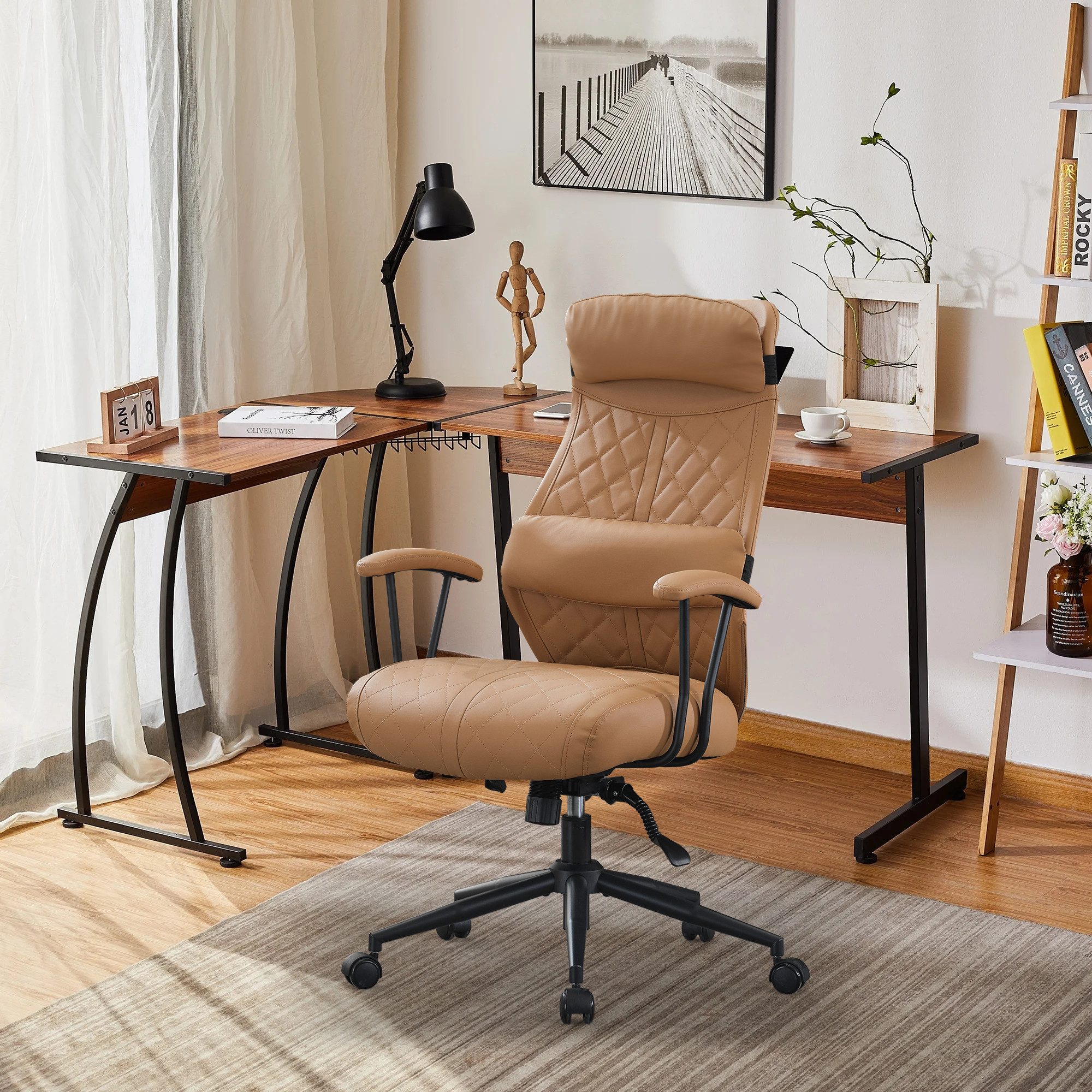 UEV Bürostuhl Ergonomisch aus Kunstleder, Schreibtischstuhl günstig online kaufen