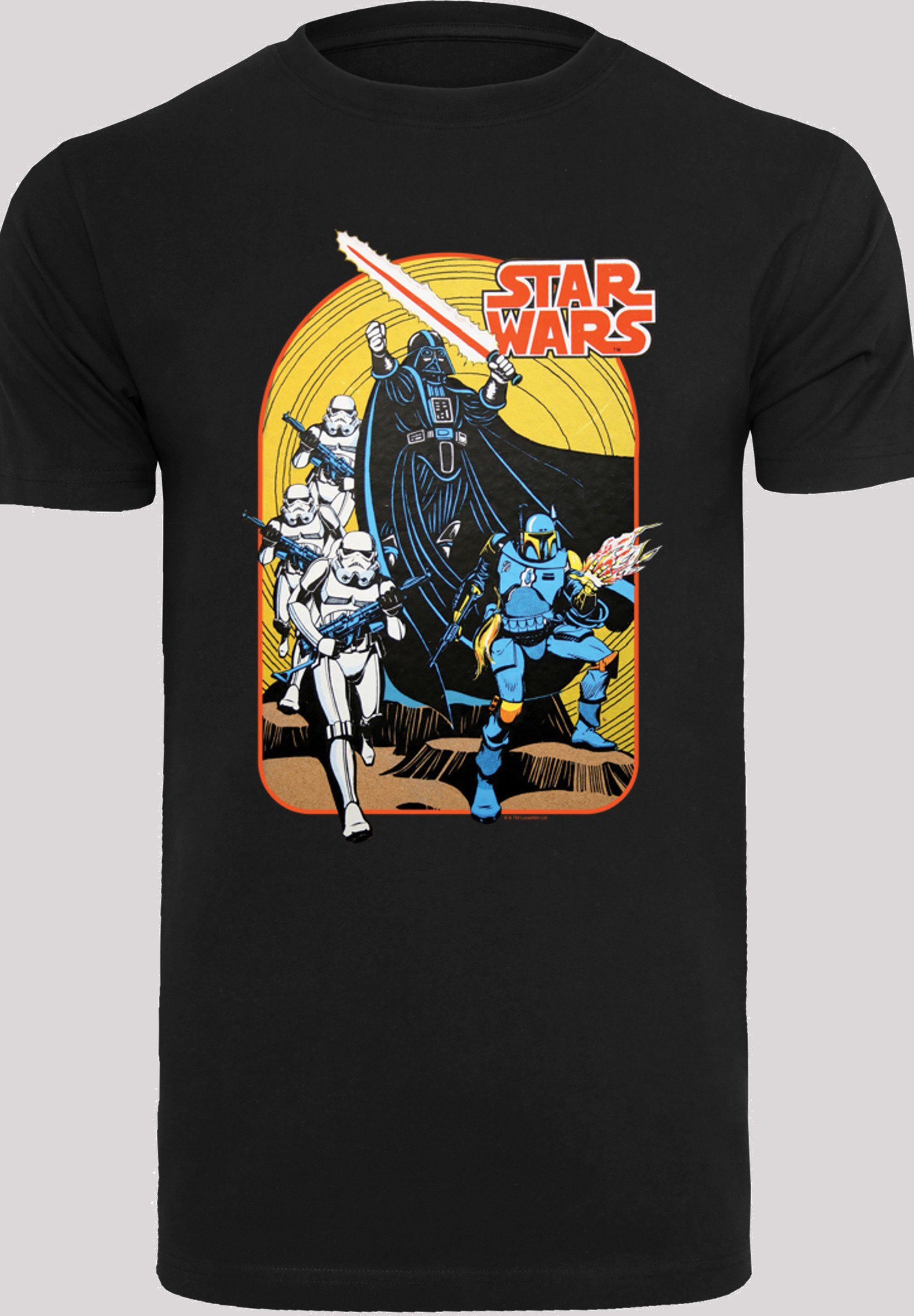 F4NT4STIC Kurzarmshirt Herren Star Wars Vintage Comic Scene with T-Shirt Round Neck (1-tlg)