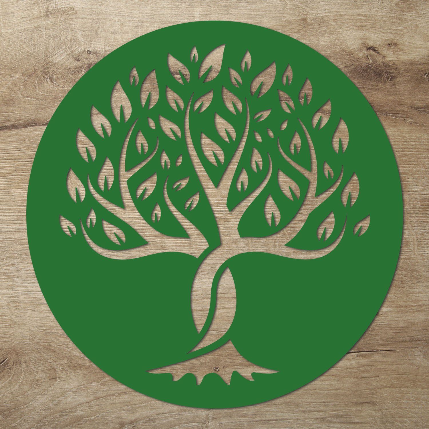 Holz des Lebens', Wanddeko Namofactur Schild Wandtattoo Grün aus 'Baum 3D-Wandtattoo