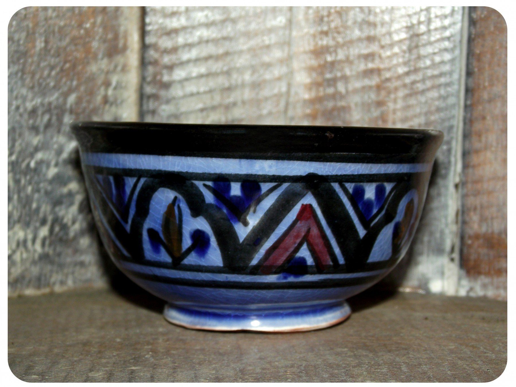 Keramik, Schüssel SIMANDRA (klein, marokkanische handarbeit 1-tlg), Keramikschüssel, Orientalische Blau