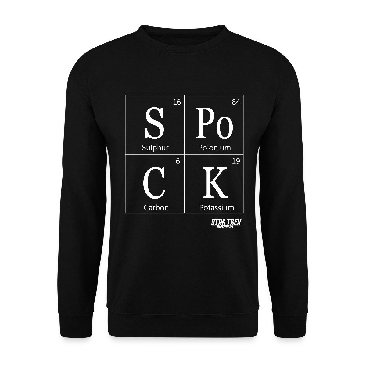 Sweatshirt Star Trek Discovery Spock Periodic Table Unisex Pullover