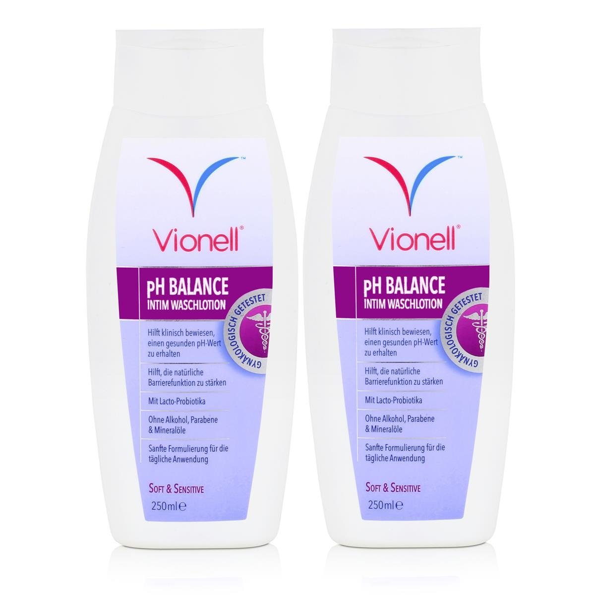 Vionell Duschcreme Vionell Intim Waschlotion pH Balance Soft & Sensitive 250ml (2er Pack)