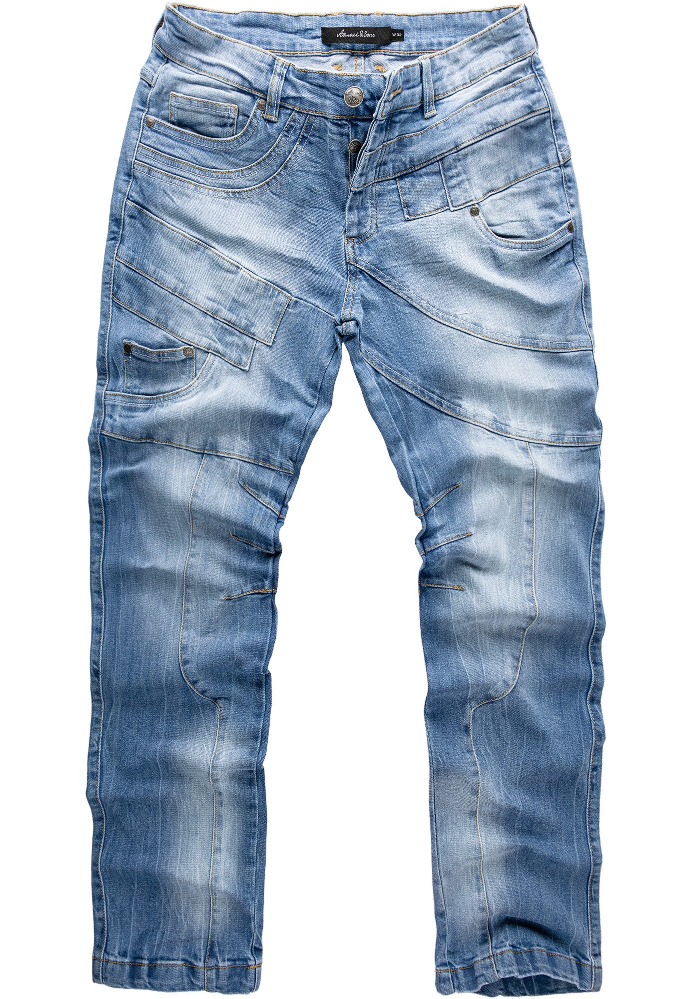 Amaci&Sons Stretch-Jeans KAUAI Regular Slim Jeans Herren Regular Slim Denim günstig online kaufen