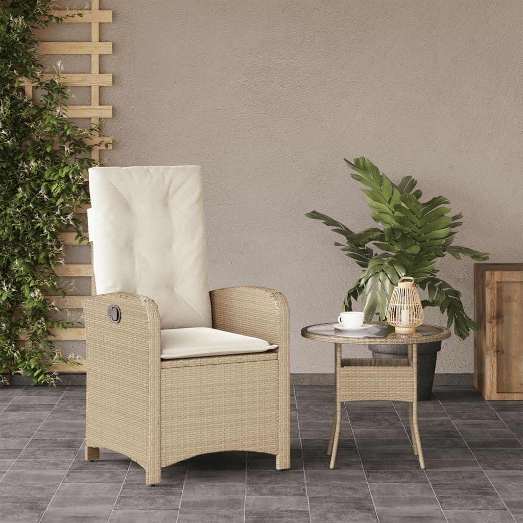 vidaXL Gartenstuhl Gartensessel mit Kissen Verstellbar günstig online kaufen