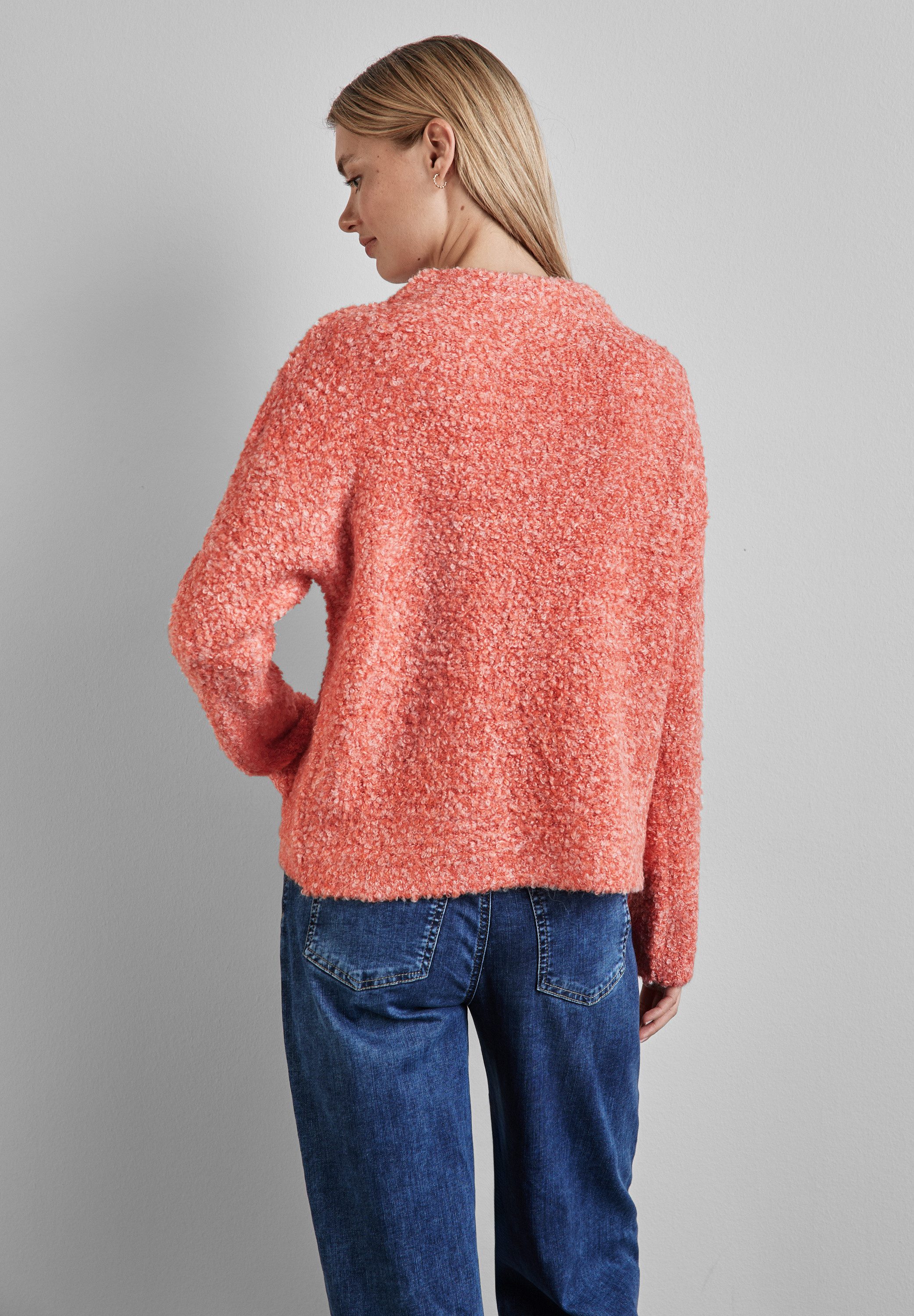 STREET ONE Rundhalspullover aus softem Materialmix