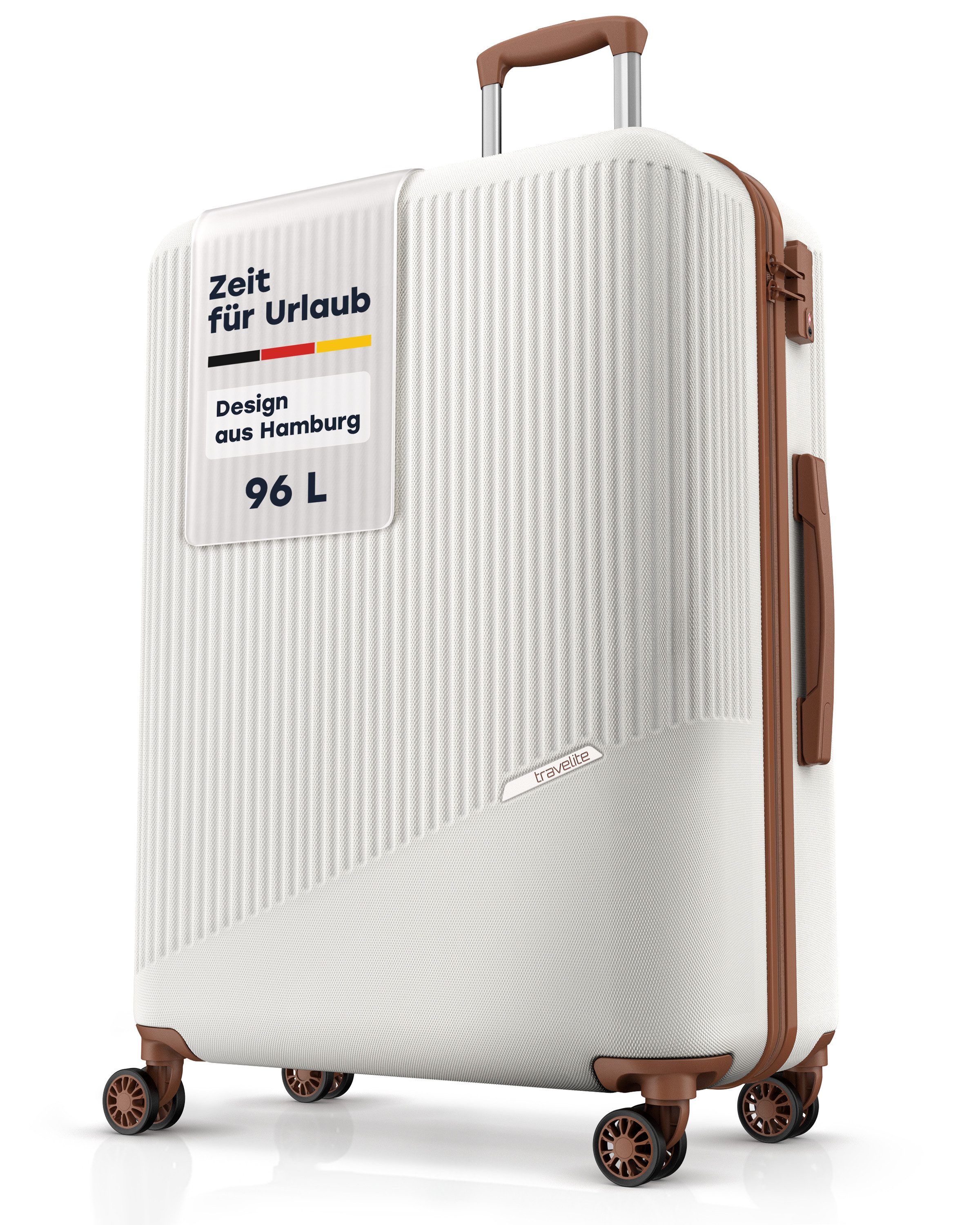 travelite Hartschalen-Trolley BALI Reisekoffer Hartschale, 4 Rollen, TSA-Schloss – robustes Reisegepäck