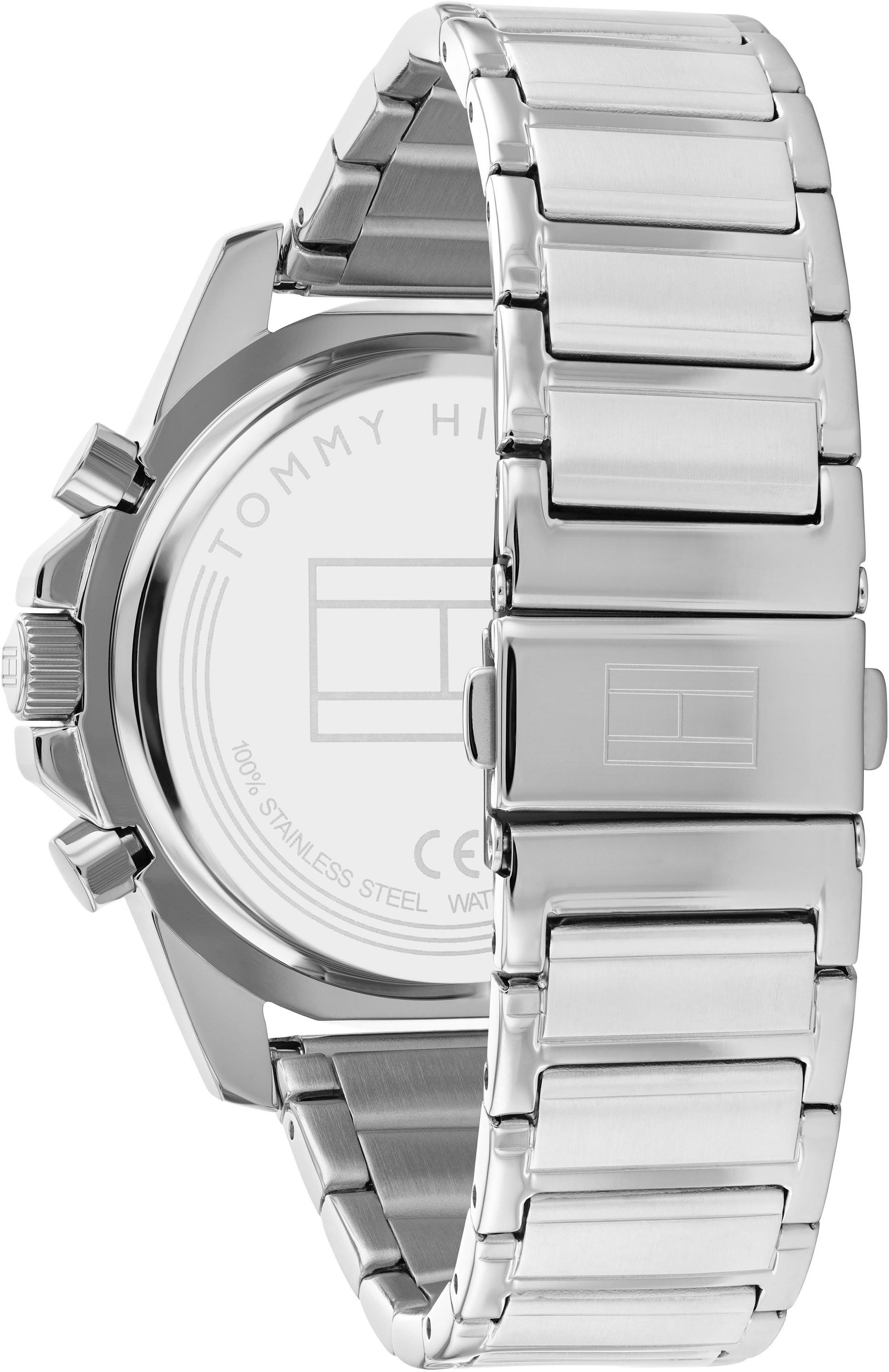 Tommy Hilfiger Multifunktionsuhr MASON 1791936, Quarzuhr, Armbanduhr, Herrenuhr, Datum, Edelstahlarmband