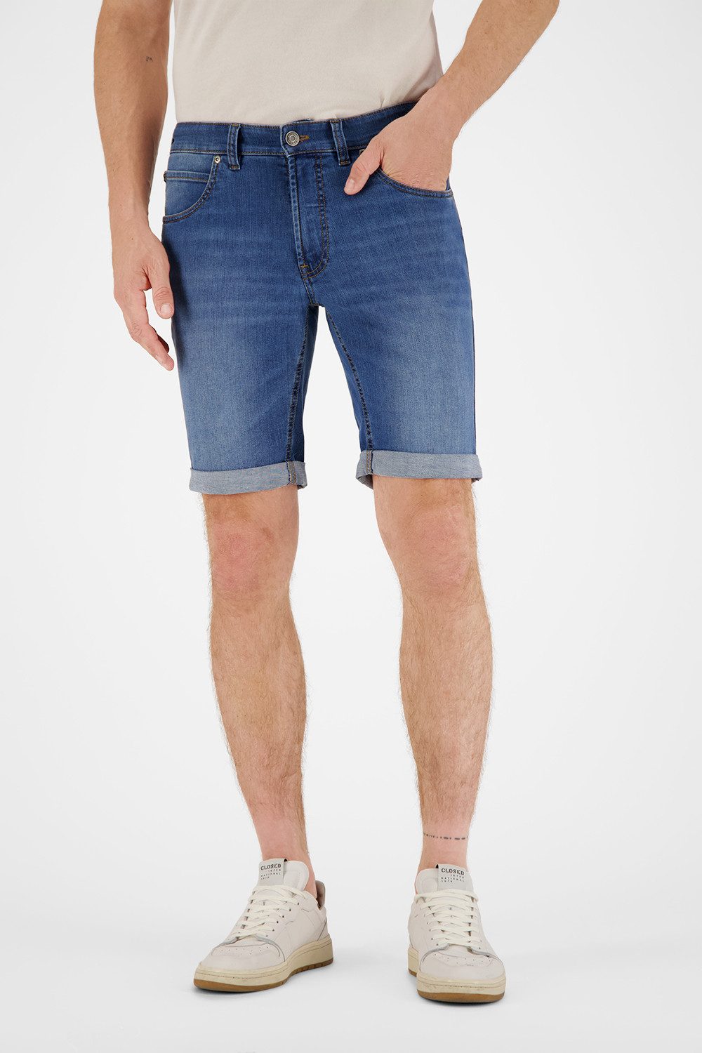 Jeansbermudas JOHN-3-471201-7167, blau, stone used, Modern Fit Bermuda