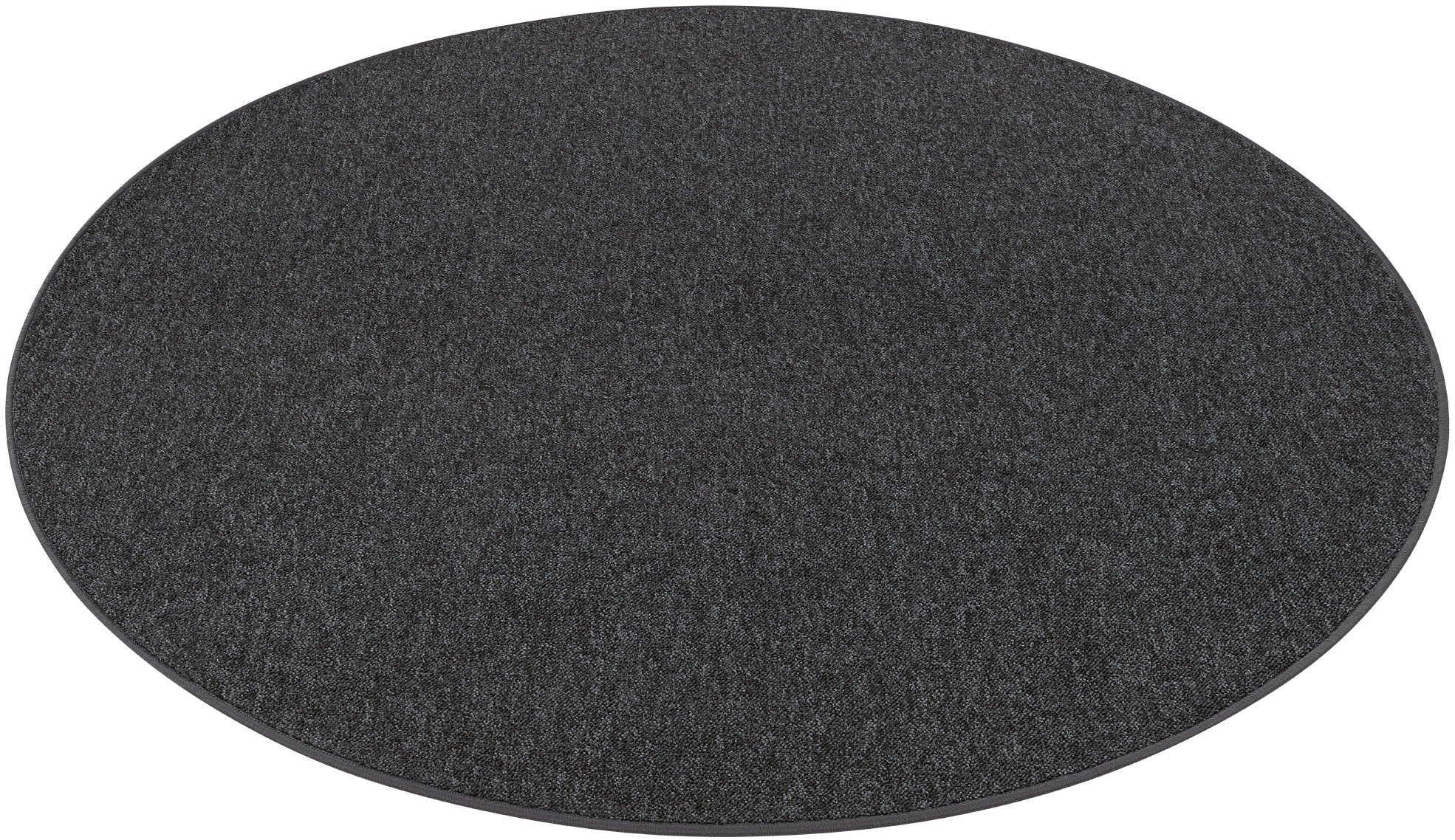 OTTO home Teppich Fortis, Schlinge, Made in Netherlands, rund, Höhe: 5 mm, Uni Farben, gekettelt, strapazierfähig, Wohnzimmer