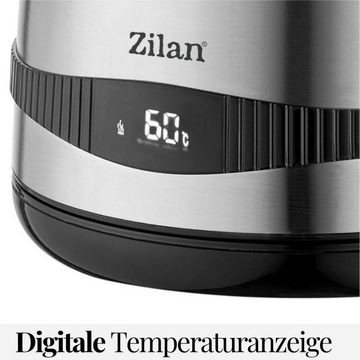 Zilan Wasserkocher ZLN-1000, 1,7 l, 2200 W, Temperatureinstellung,LED-Beleuchtung,Edelstahl,BPA-frei