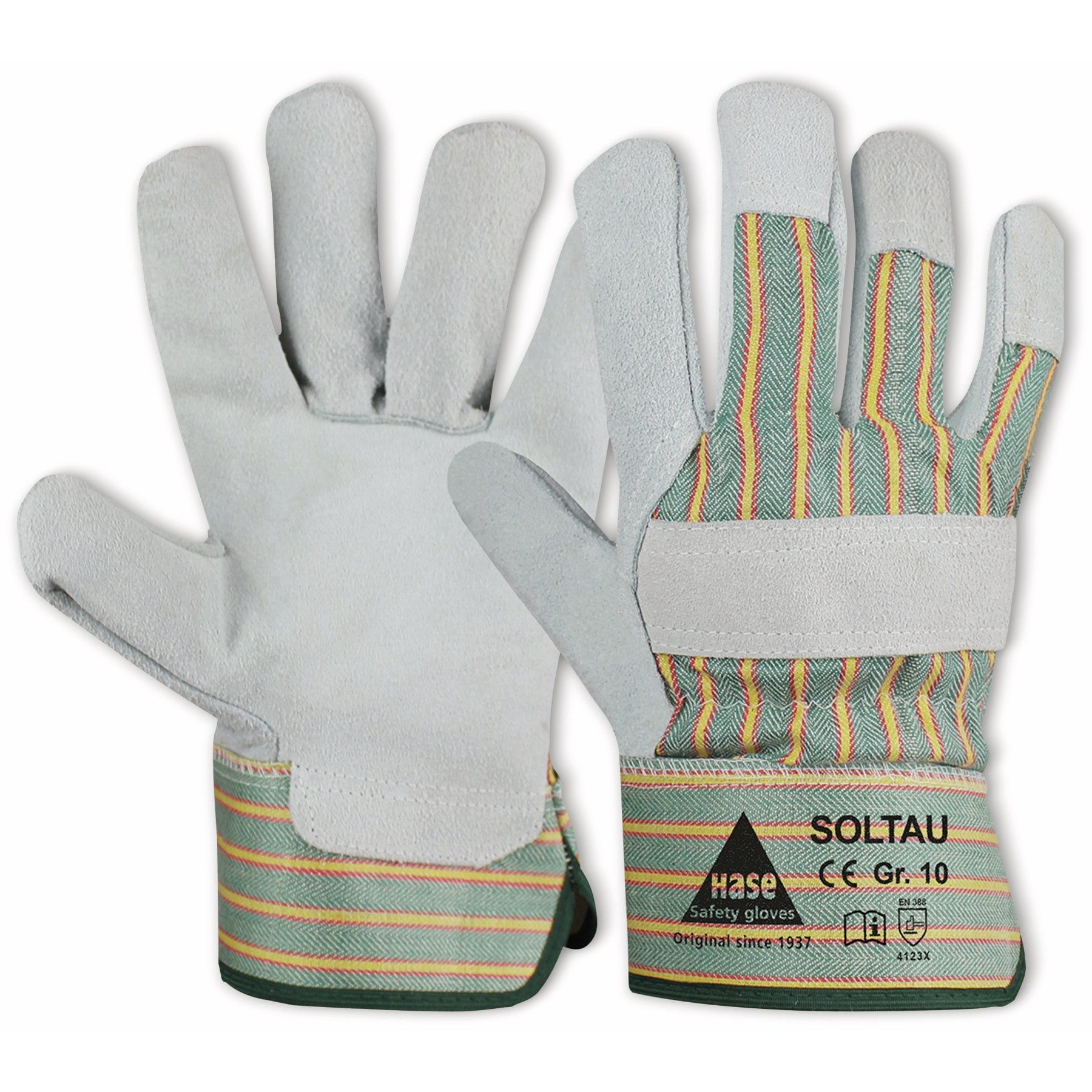 Hase Safety Gloves Arbeitshandschuhe HASE SAFETY GLOVES Arbeitshandschuhe Spaltleder, EN 388, EN 420, Größe