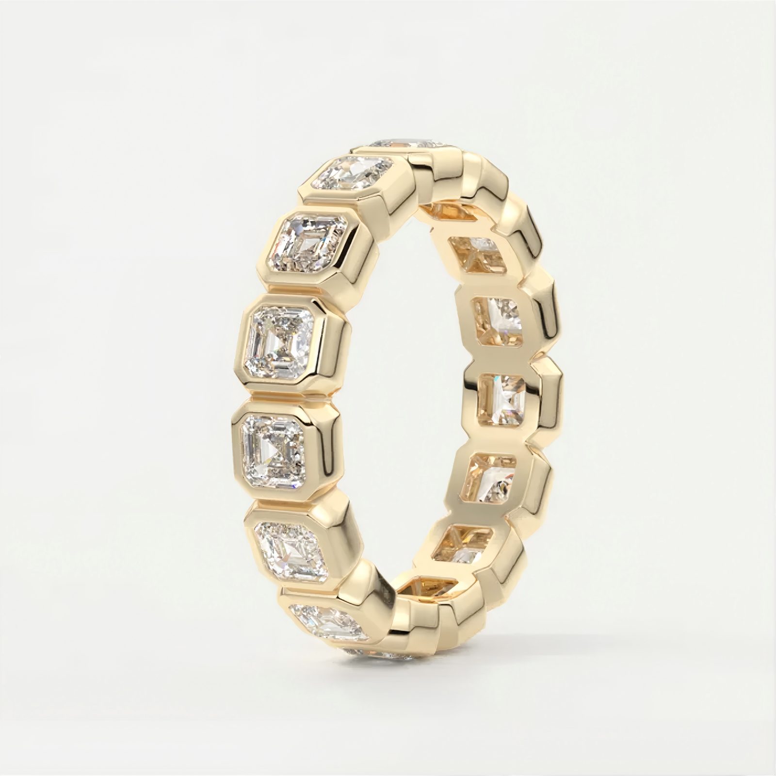 Jumpeak Diamantring Diamantring für Damen, Ring aus 585er Gold für Damen, Zehenring, Ring für den Ringfinger, Paarringe, Geschenk für Damen, Eheringe