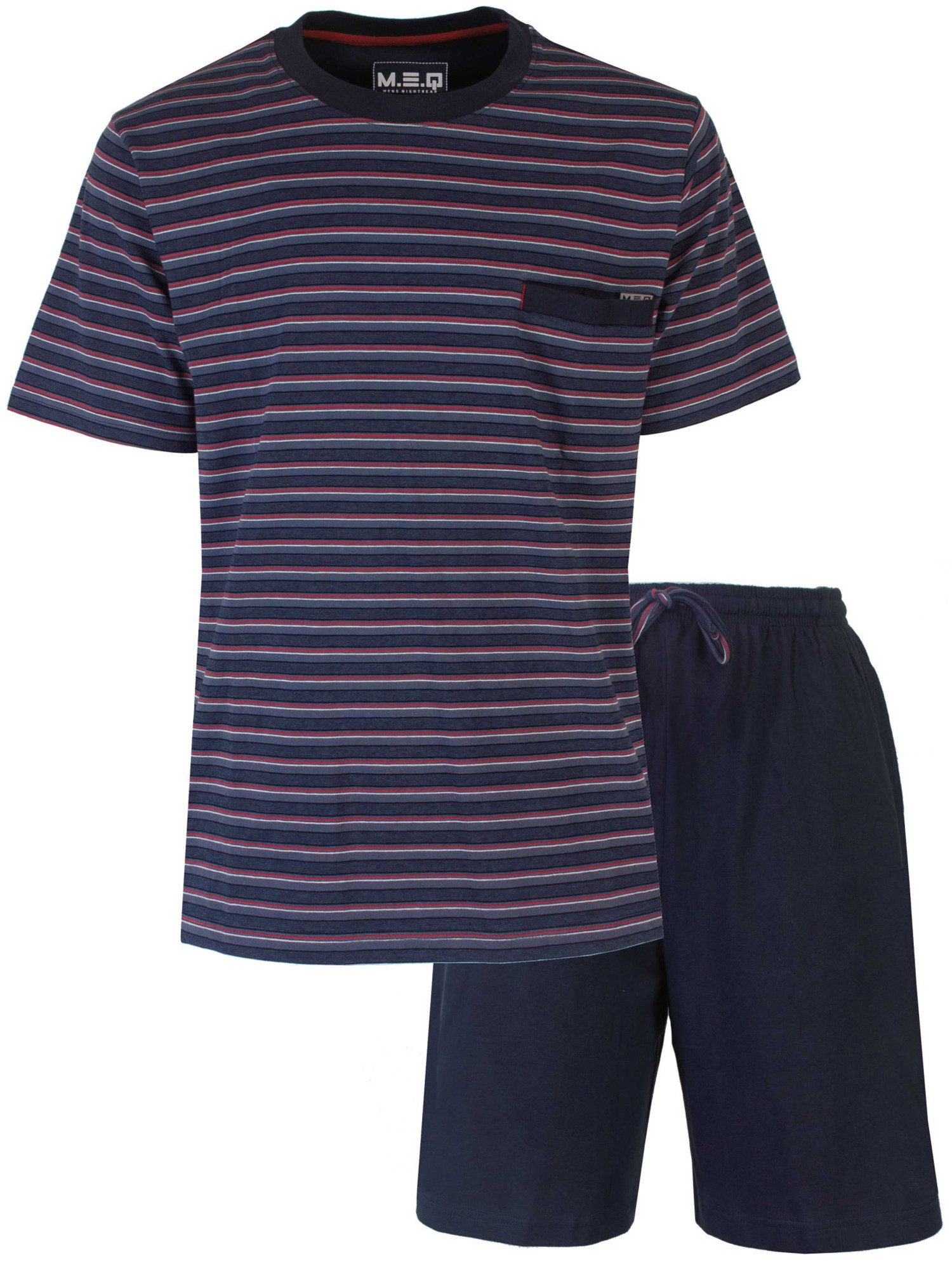 Schlafanzug Herren Pyjama kurz Shorty