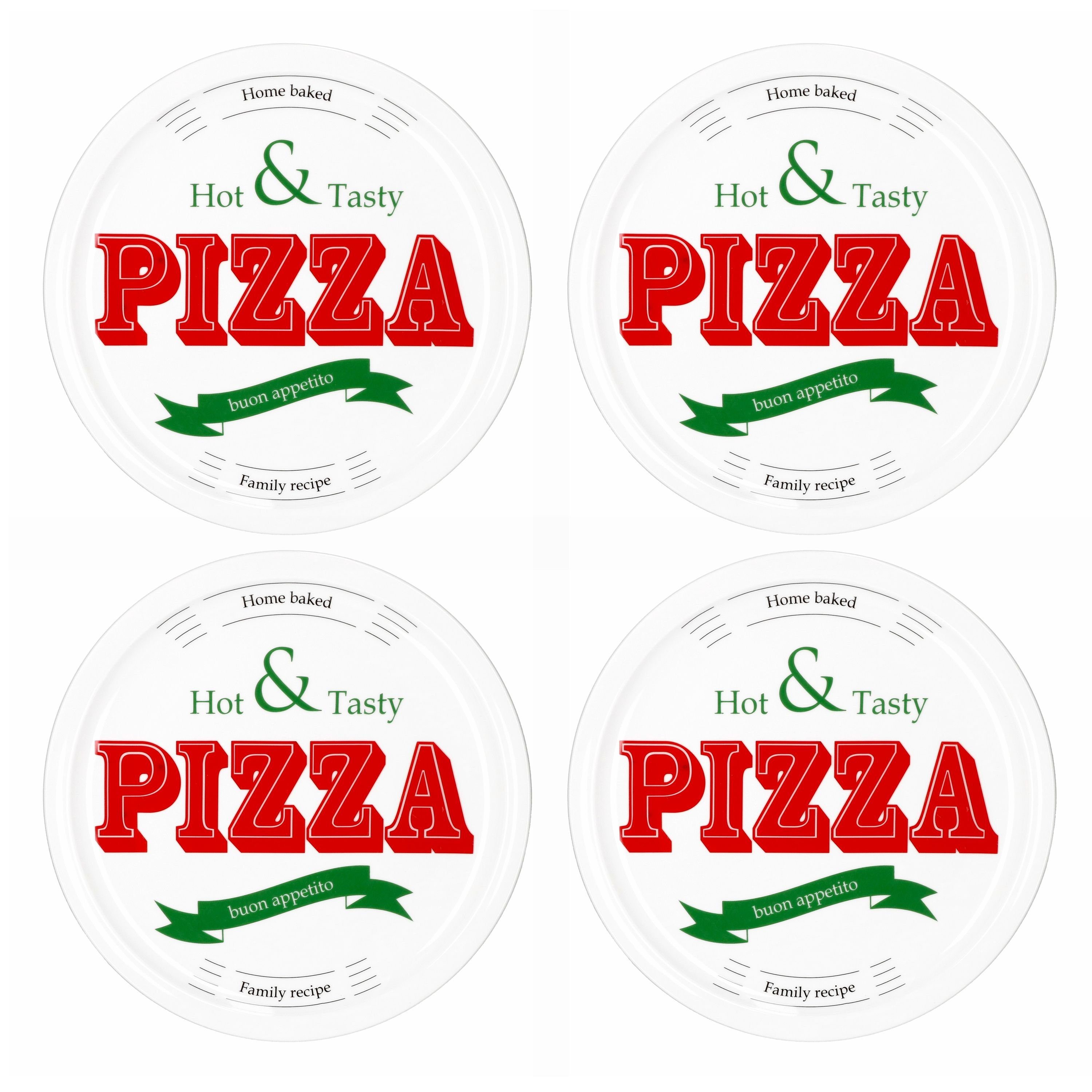 Pizzateller 4er Pizzateller Hot & Tasty 28cm