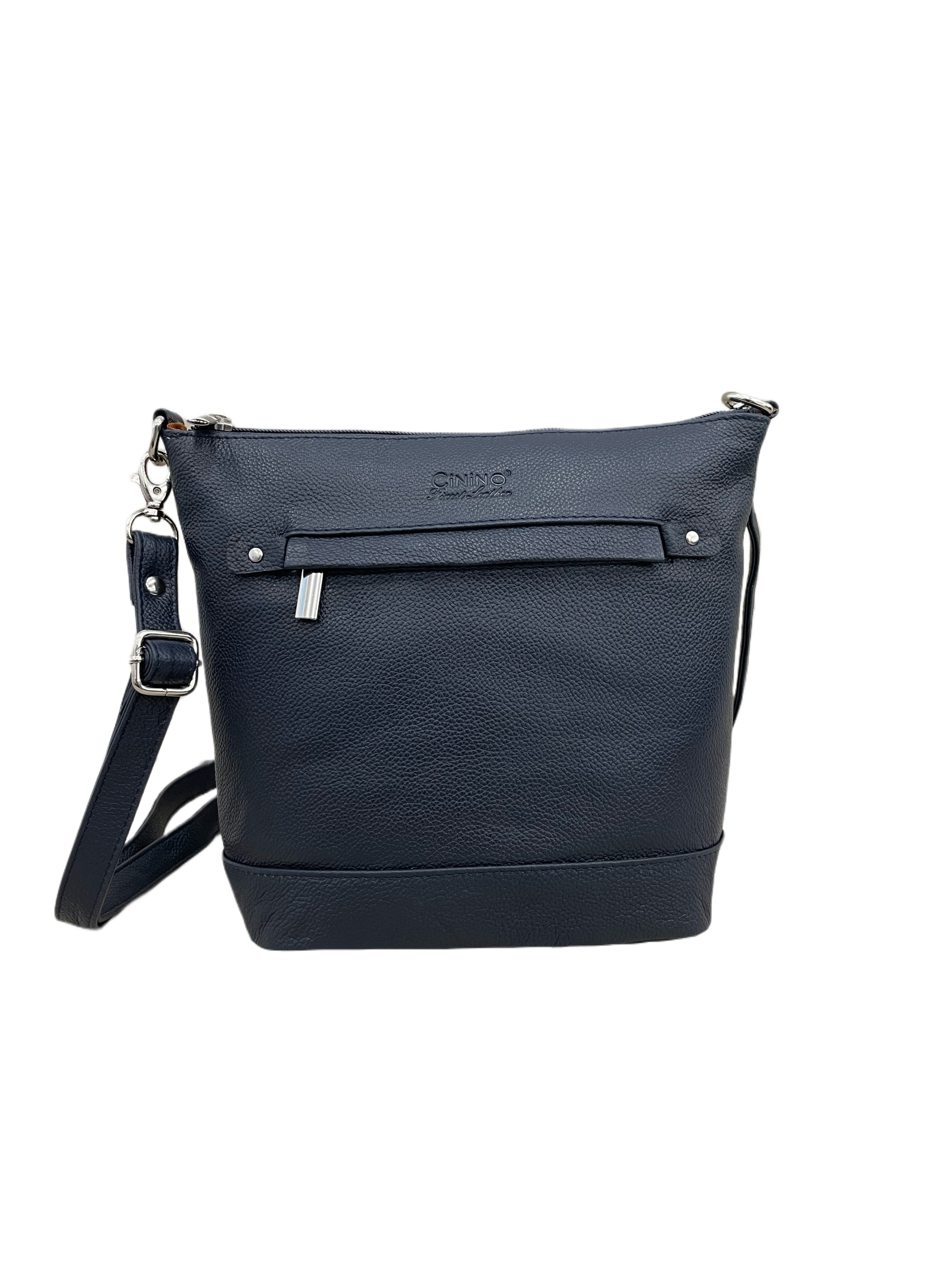 Cinino Handtasche Elina, Ledertasche Umhängetasche Rindleder