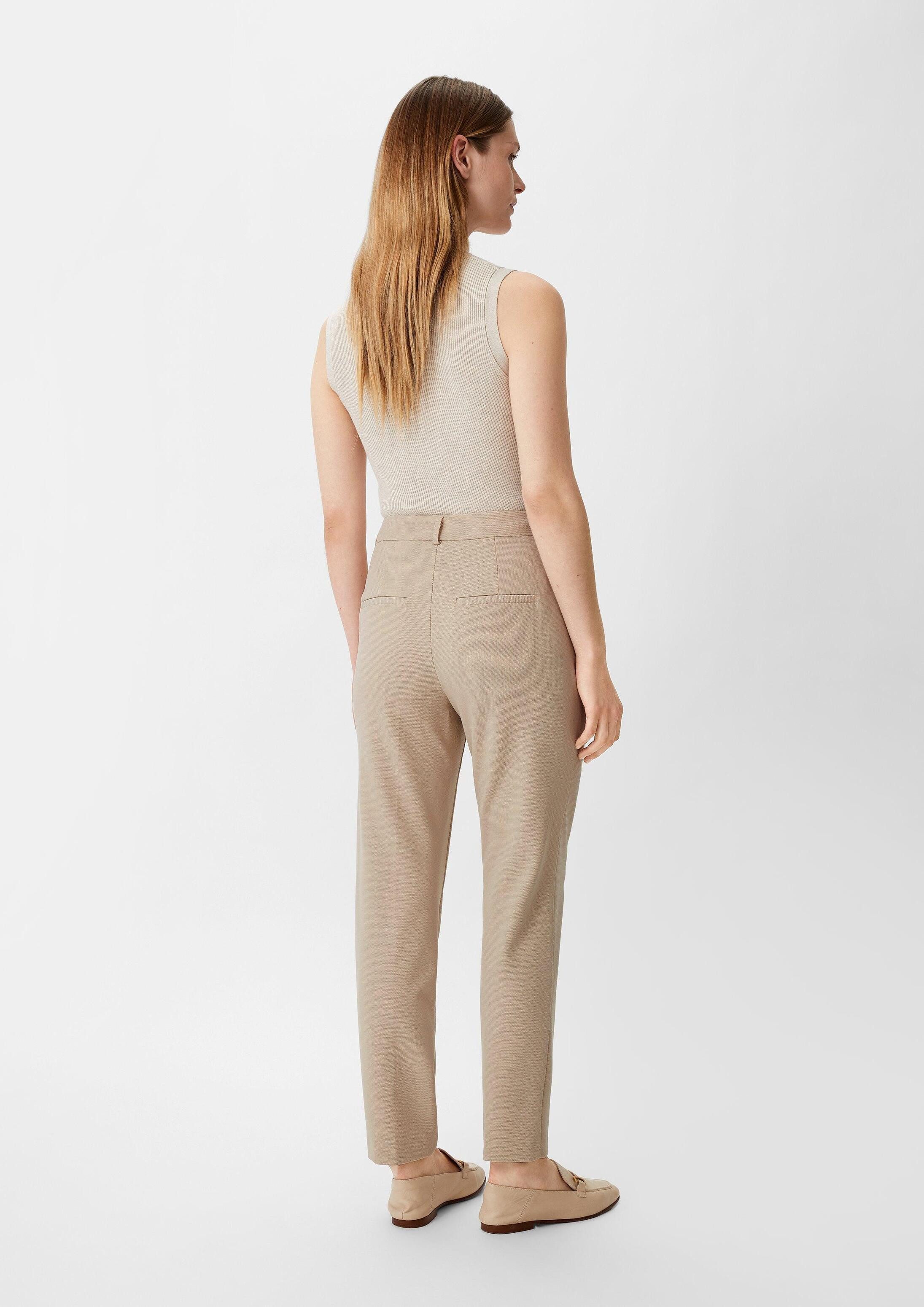 comma Chinos Hose Regular: Hose mit Piqué-Struktur