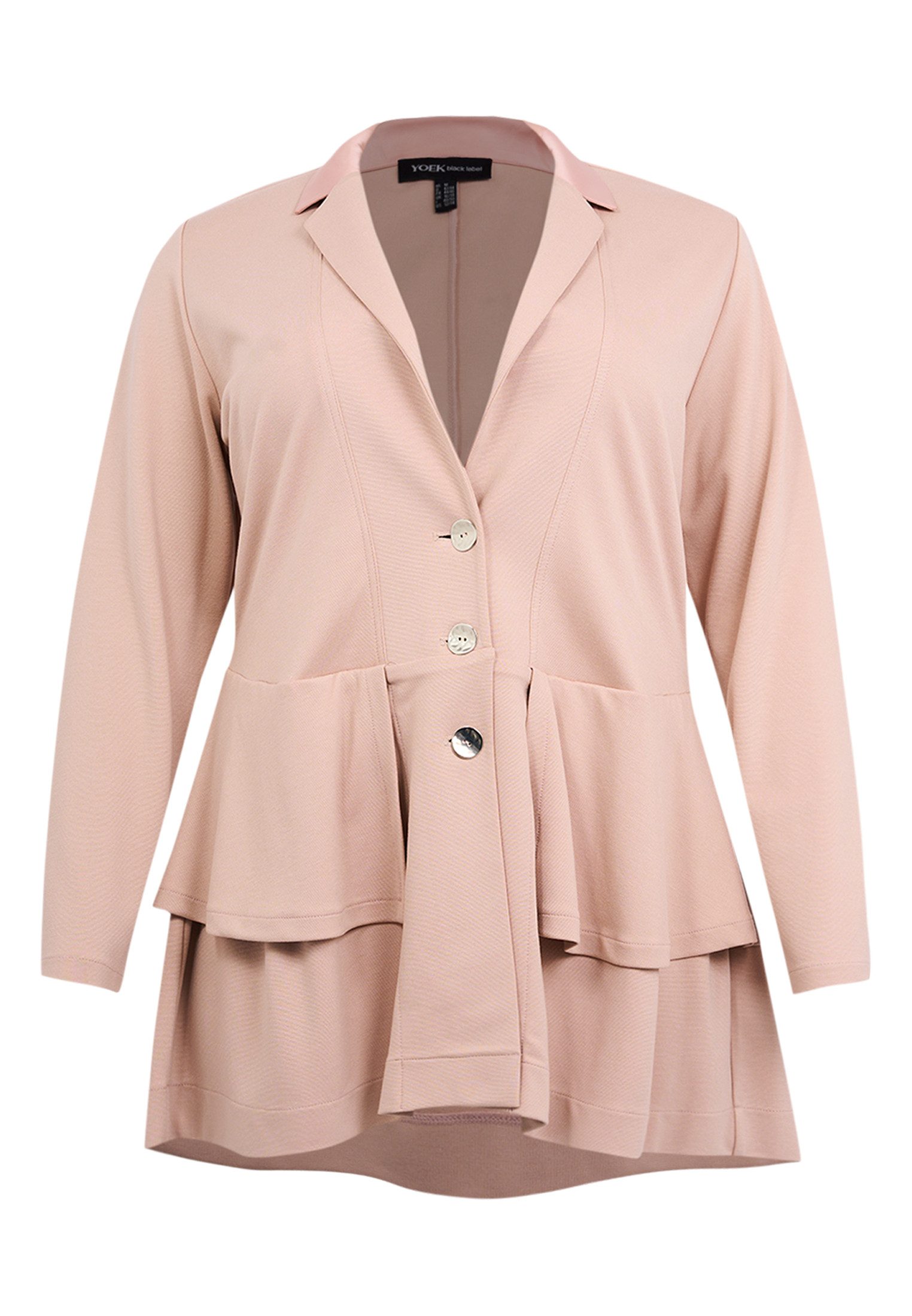 YOEK Langmantel Damen Jacke Flare Fit