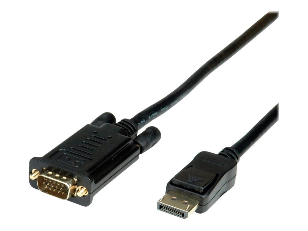 VALUE Kabel DisplayPort-VGA, DP ST - VGA ST Audio- & Video-Adapter ...
