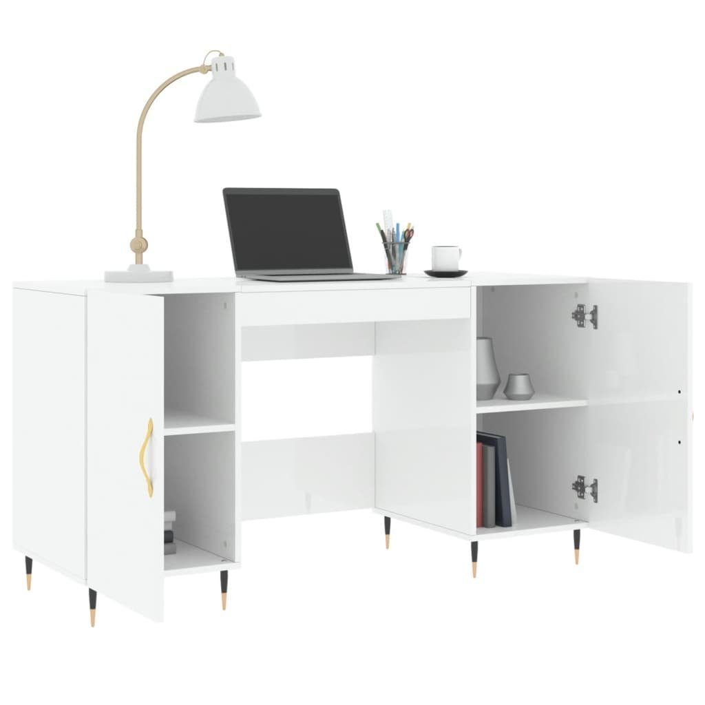 Schreibtisch cm Schreibtisch 140x50x75 Hochglanz-Weiß Holzwerkstoff Hochglanz-Weiß Hochglanz-Weiß vidaXL |