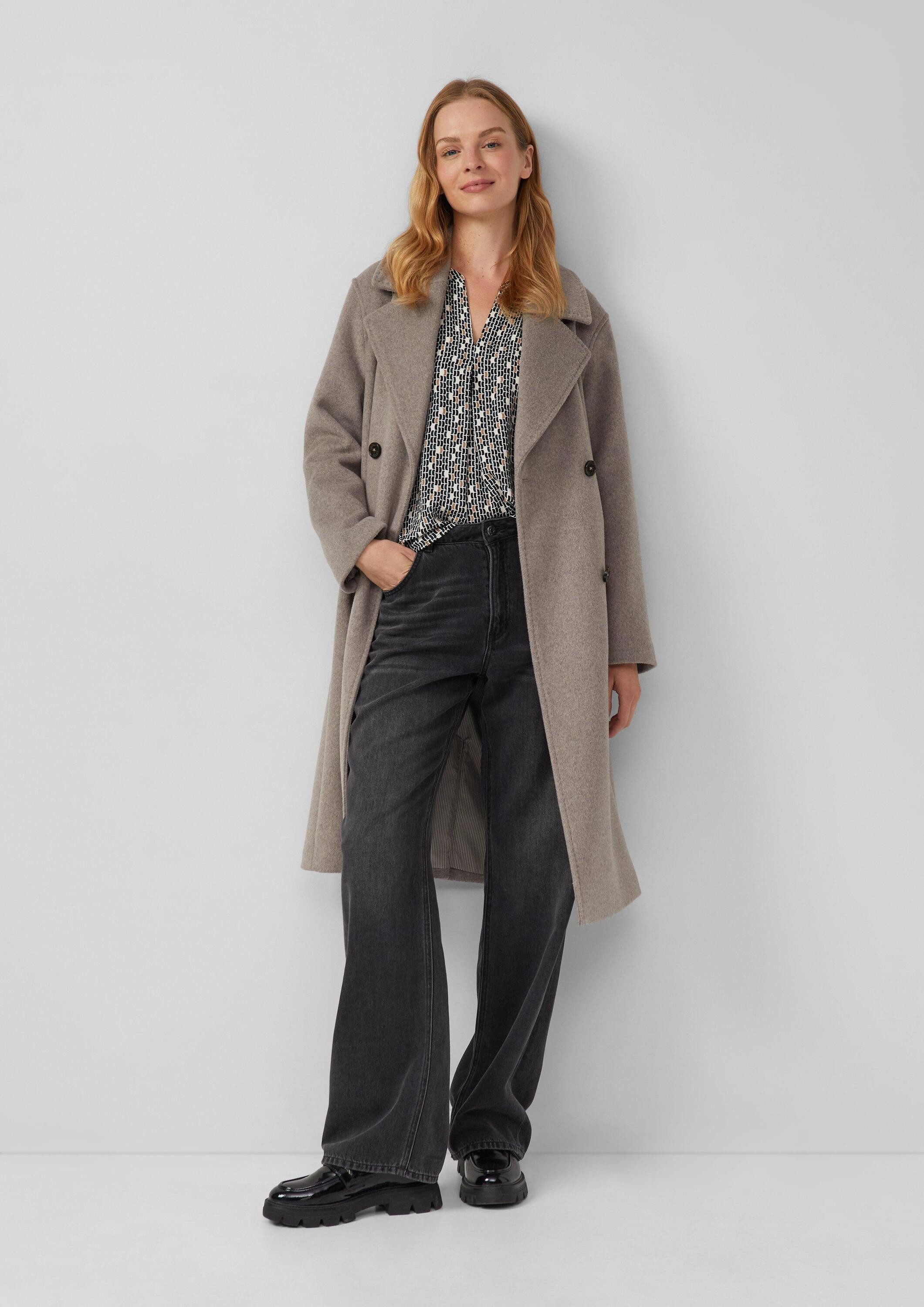 s.Oliver Langarmbluse Bluse Bluse aus Viskose mit All-over-Print