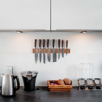 Küchenkompane Magnet-Messerblock Magnetische Holzleiste - Messerblock - Halterung für Küchenmesser (1tlg)