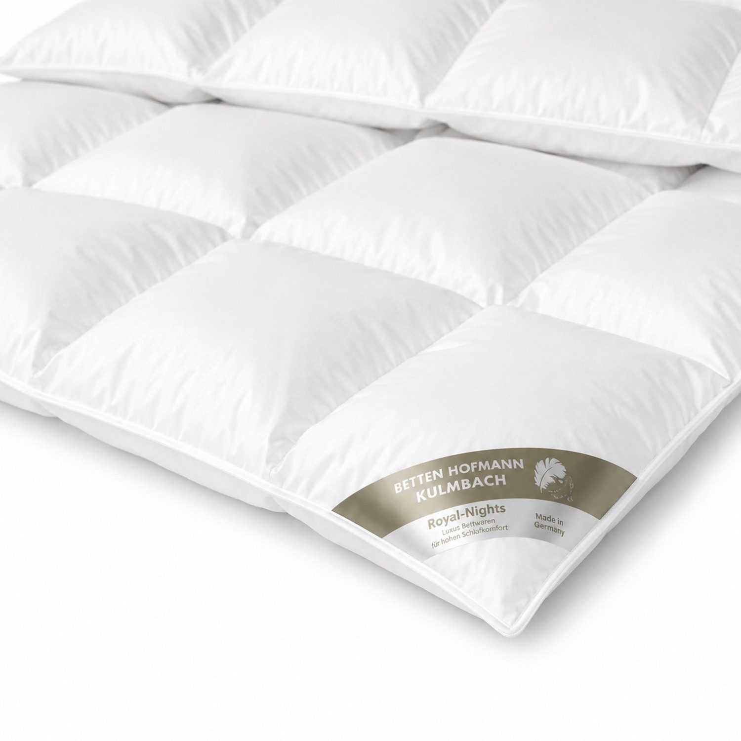 Betten Hofmann 4-Jahreszeitenbett Betten Hofmann Franken Daunendecke 4x6 135x220 cm 960 g Daunen, Füllung: 100% Daunen, Bezug: 100% Baumwolle, warmes Ganzjahresbett, hergestellt in Deutschland
