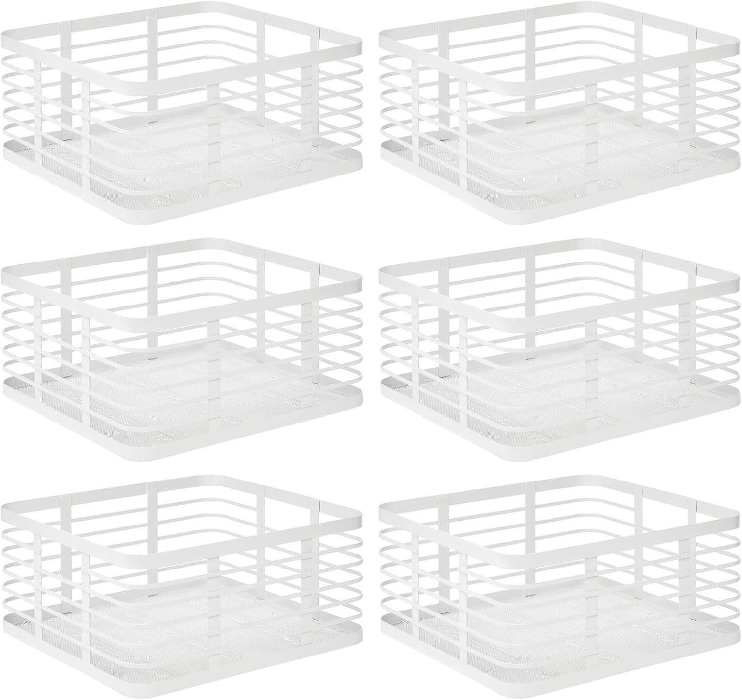 mDesign Aufbewahrungssystem mDesign Allzweckkorb Aufbewahrung Drahtkorb Gitterbox 6er Set Metall