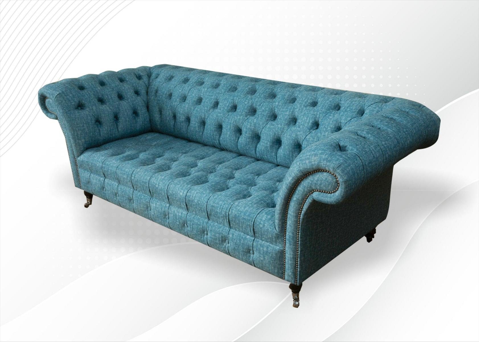 Polstersofa Blaue Sofa, Chesterfield Europe JVmoebel Made in Couch luxus Moderne Sofa