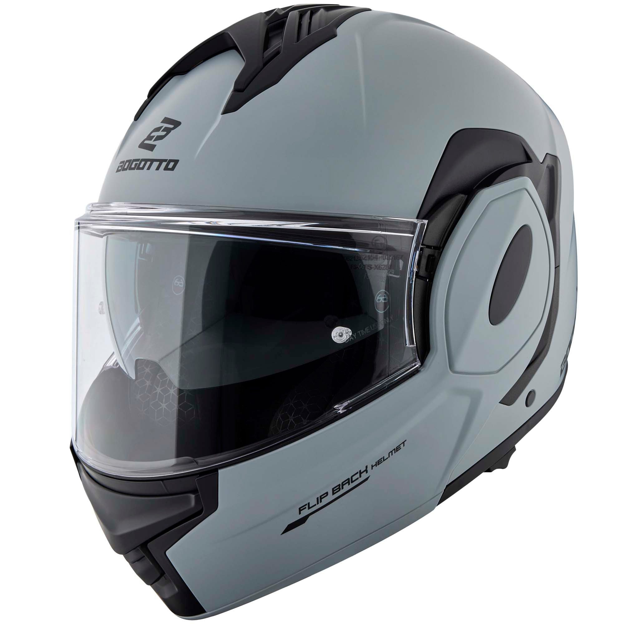 Bogotto Motorradhelm FS-X600 Klapphelm, vorbereitet für Kommunikationssystem,geeignet für Brillenträger,v