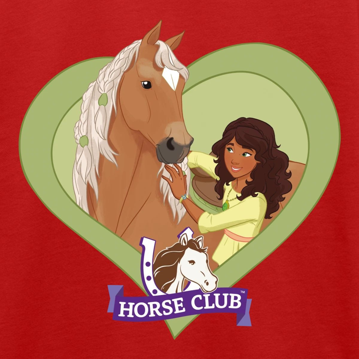 Spreadshirt T-Shirt Schleich Horse Club Sarah & Mystery Herzmotiv Teenager Premium T-Shirt (1-tlg)