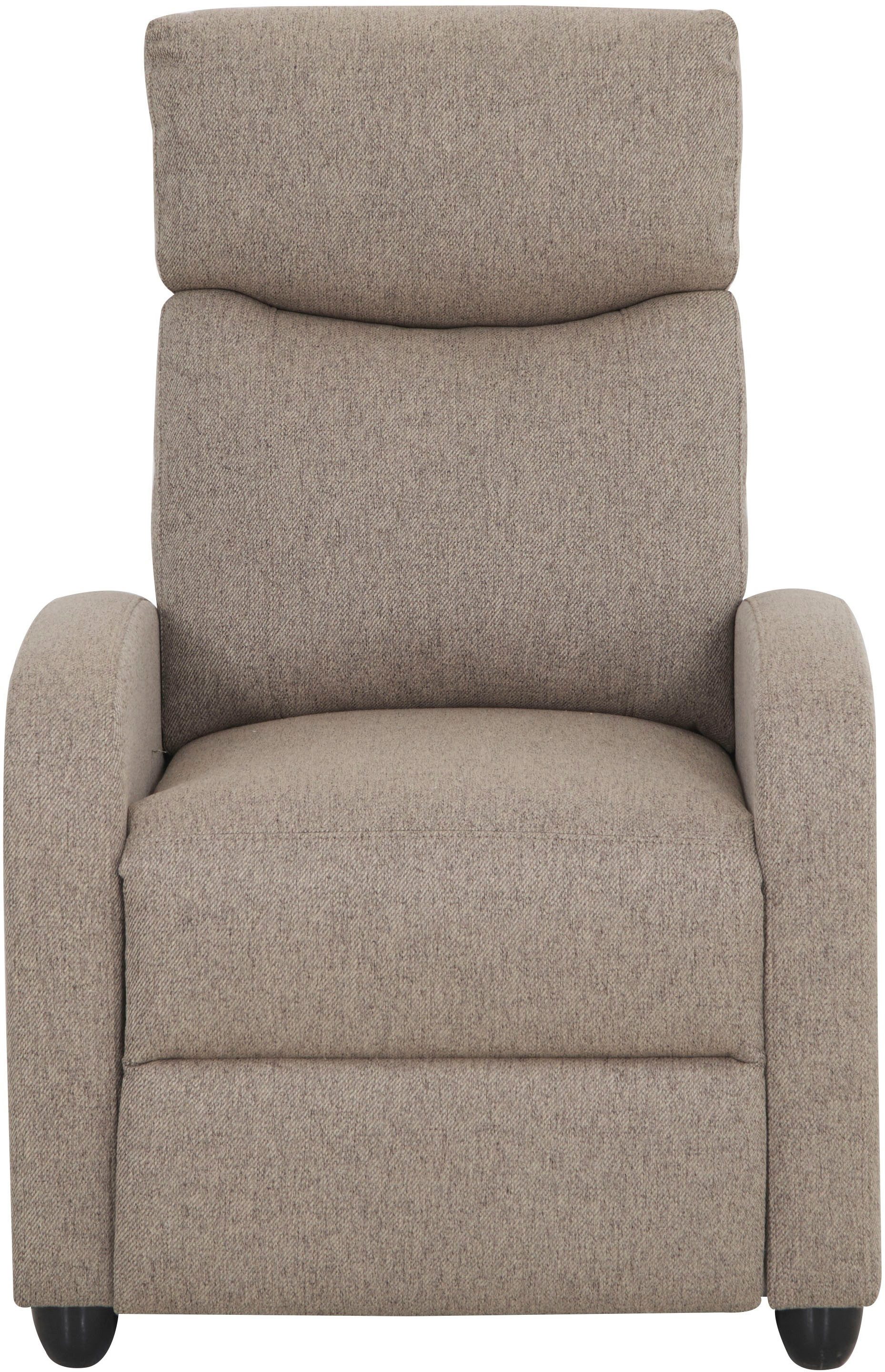 Home affaire Relaxsessel JULINOR, TV-Sessel, Ruhesessel mit Schlaffunktion, Webstoff, Liegesessel mit manueller Relaxfunktion