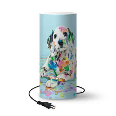 MuchoWow Stehlampe Hund - Dalmatiner - Farbe, LED wechselbar, Lampen Stehlampen Stehleuchte, Inklusive LED-Lampe