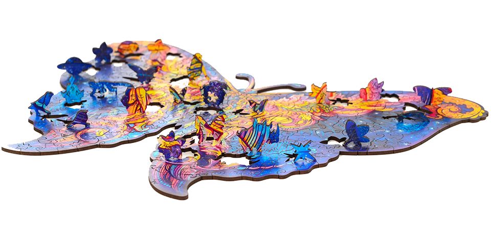 199 Unidragon Schmetterling Intergalaktischer Holzpuzzle, Unidragon Puzzleteile Puzzle