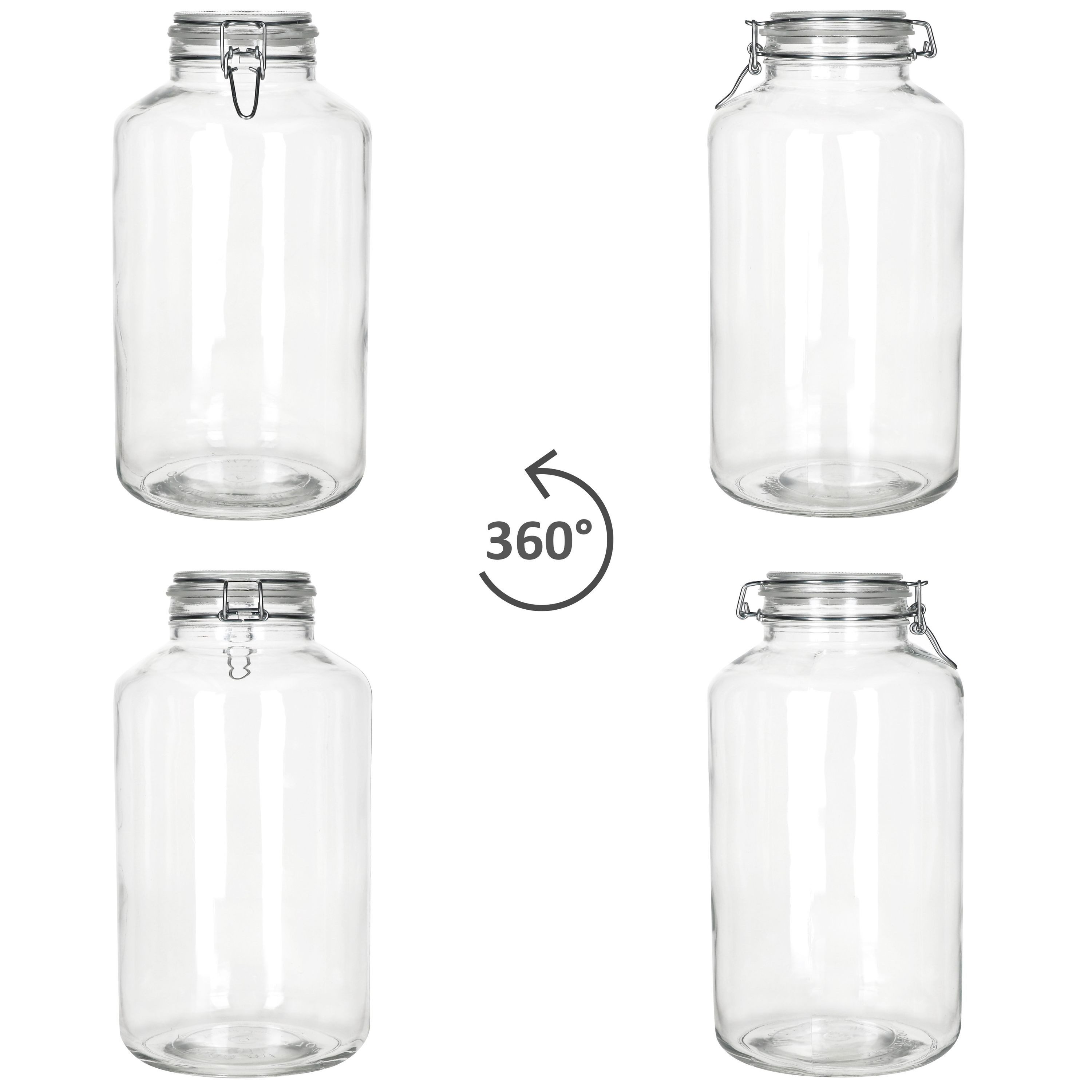 MamboCat Vorratsglas NORMA Vorratsglas 6L aus Glas mit Bügelverschluss Einmachgläser, Glas – Bild 4 von 5