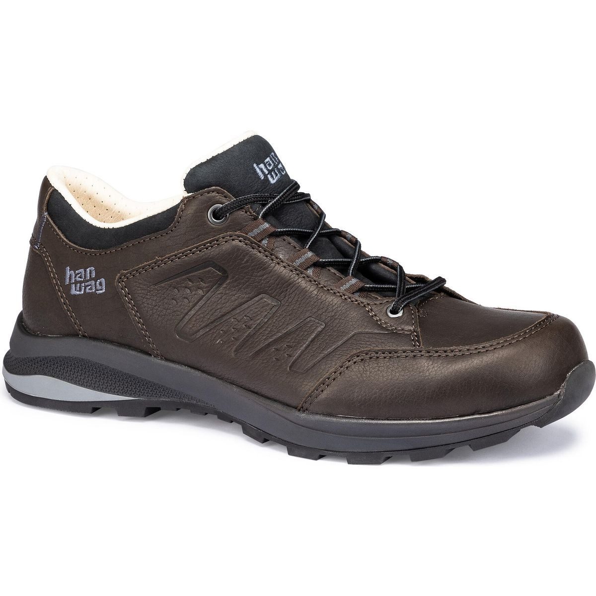 Hanwag Travi Low SF Extra Hikingschuh Robuster Wanderschuh aus Yak-Leder mit optimaler Passform, ideal für