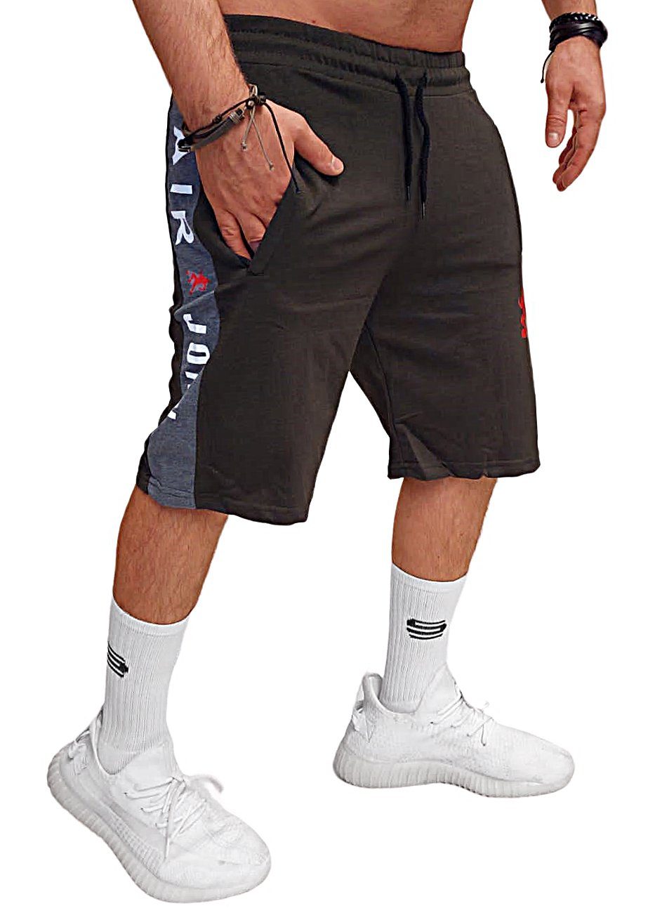 kurz Capri sport Herren Bermuda Sommer Shorts 3/4 RMK shorts uni (1006) Short tarn Fitness Hose Khaki