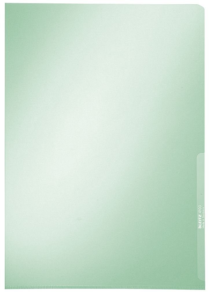 LEITZ Präsentationsordner LEITZ Sichthülle Premium, A4, PVC, grün, 0,15 mm