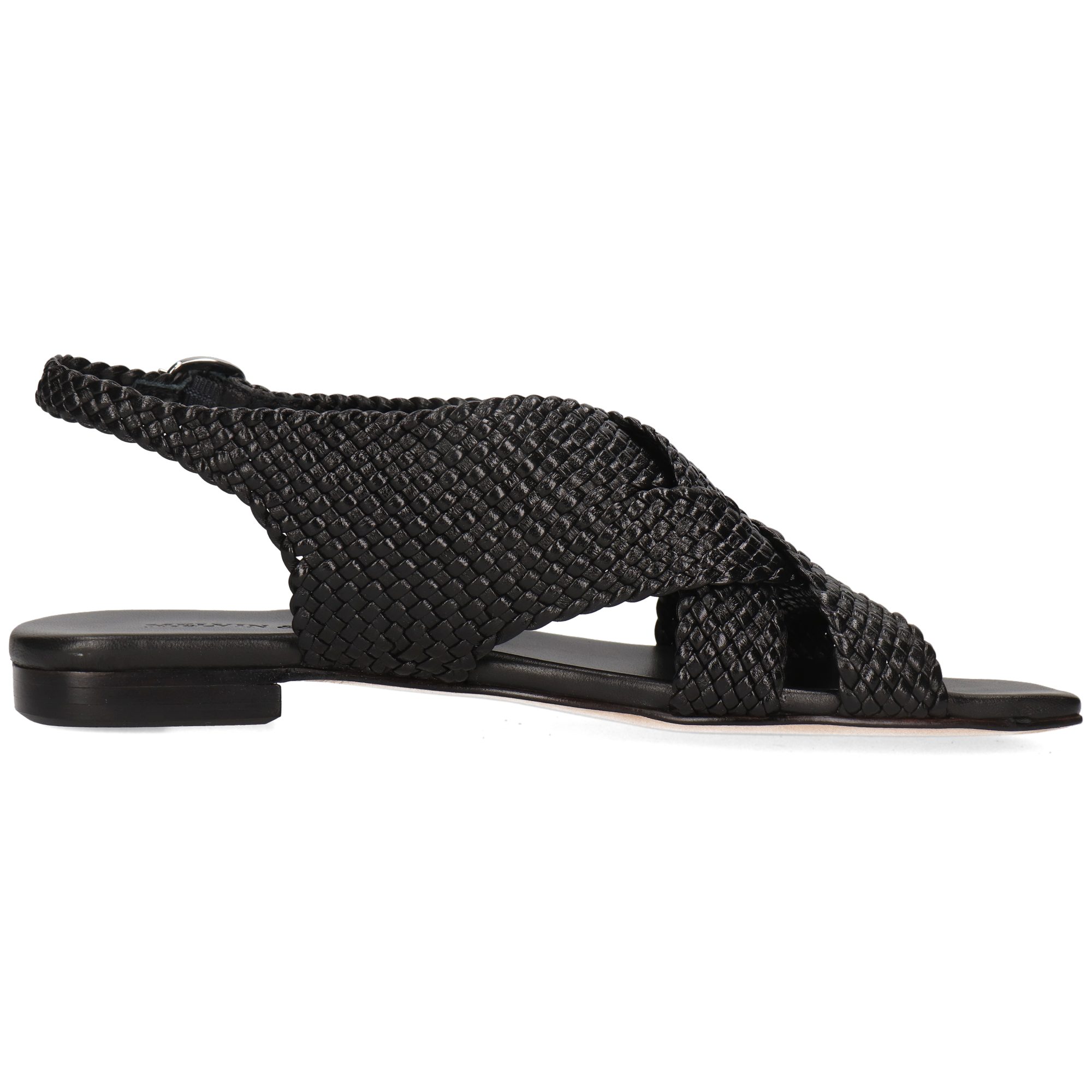 Melvin & Hamilton Sandrine 5 Leder-Geflochtene Schuhe für Damen Sandale Flache Absätze, Echtes Leder, Von Hand geflochten