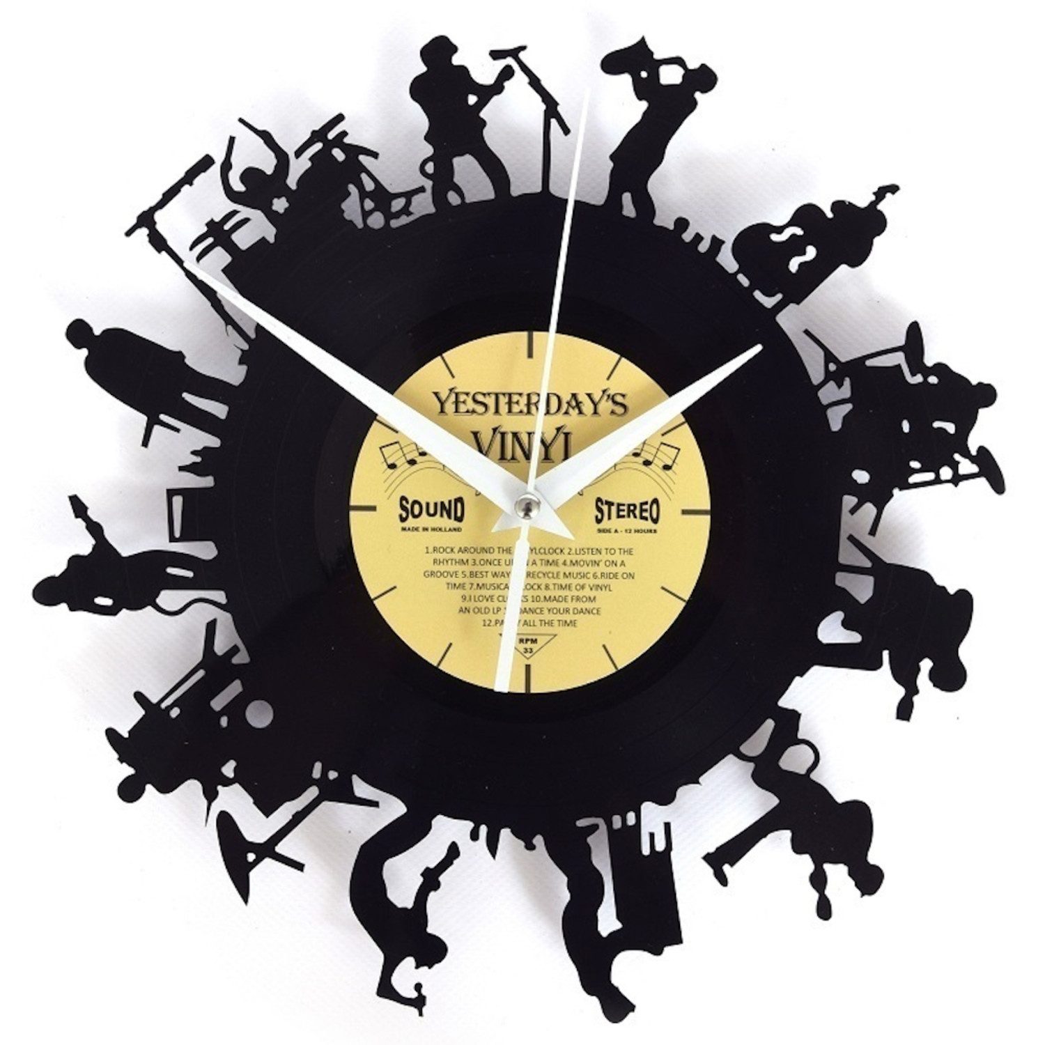 Yesterday's Vinyl Wanduhr Musik Band Vinyl günstig online kaufen