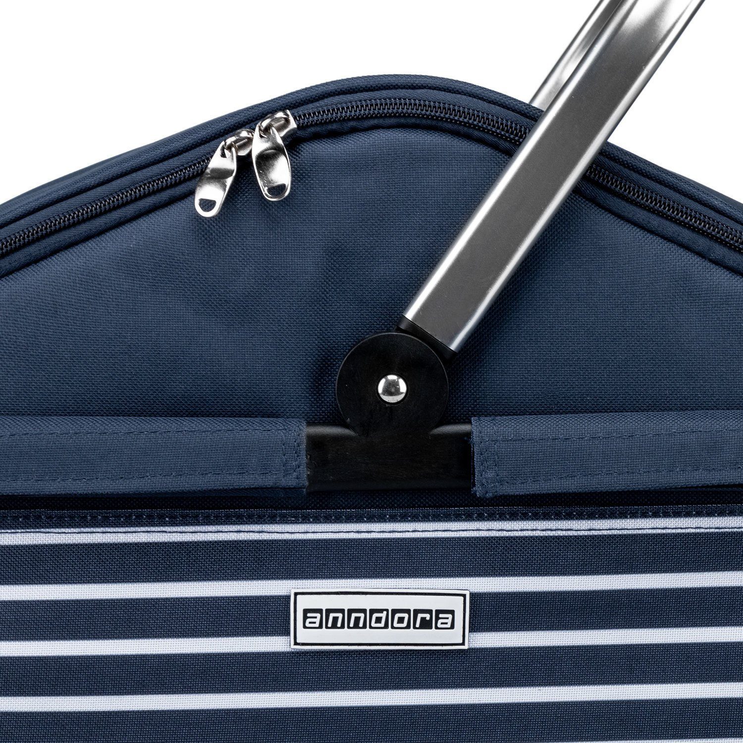 anndora Einkaufskorb thermo Shopper mit Kühlfunktion, 25 l, isolierter Deckel mit Reißverschluss - wasserdichter Boden