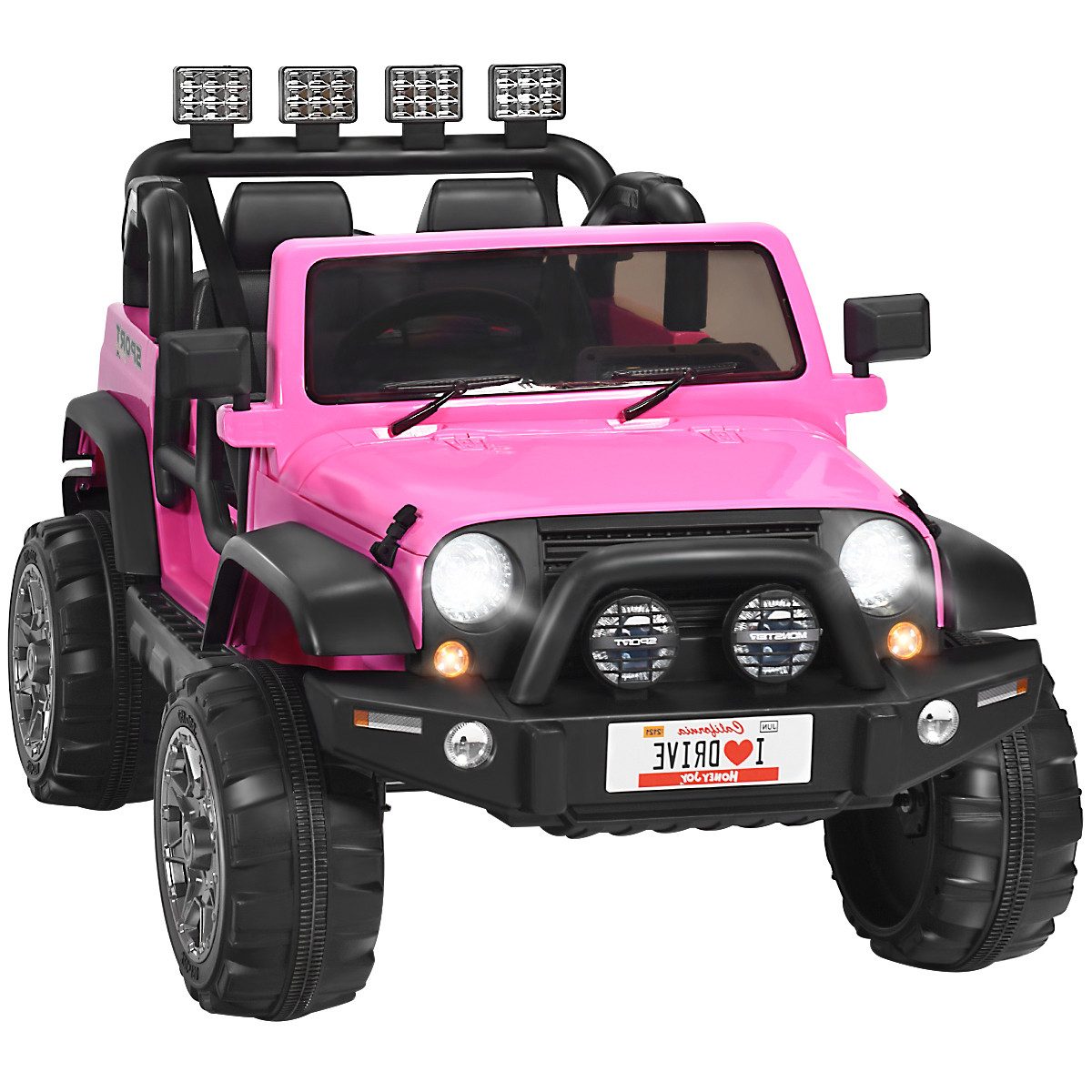 KOMFOTTEU Elektro-Kinderauto 2-Sitz, mit Fernbedienung, LED & Musik, bis 50 günstig online kaufen