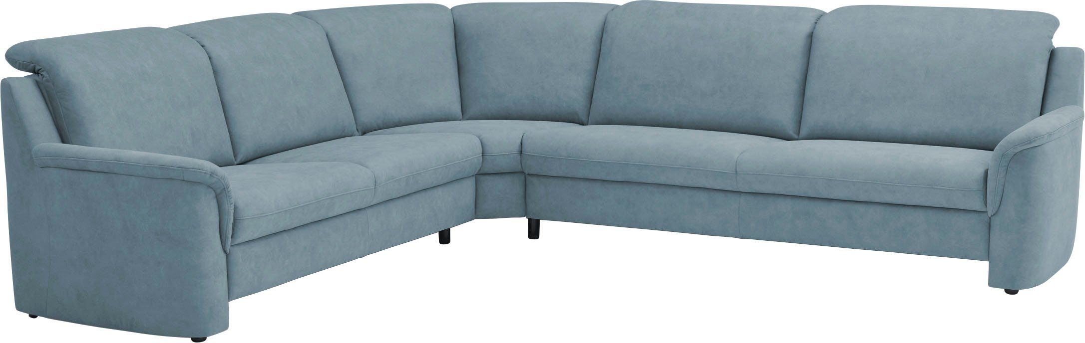 VILLA BECK Ecksofa Garda, 4 Teile, inklusive Kopfteilverstellung, Stellmaß 277x245cm