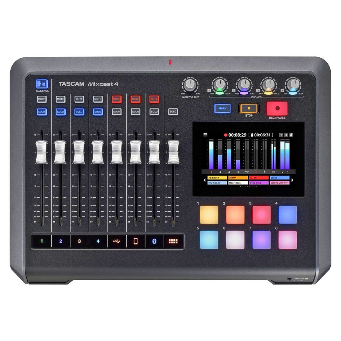 Tascam Tascam Mixcast 4 Podcast-Station mit Speicherkarte Digitales Aufnahmegerät (Podcast-Aufnahmemischpult)