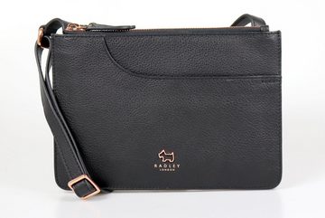 Radley Schultertasche Damen Tasche Crossover "Pocket" 17069 black, Leder schwarz, klein, Metalldetails rosegold