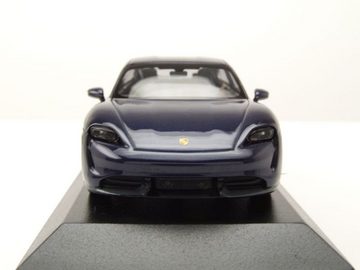 Minichamps Modellauto Porsche Taycan Turbo S 2020 blau metallic Modellauto 1:43 Minichamps, Maßstab 1:43